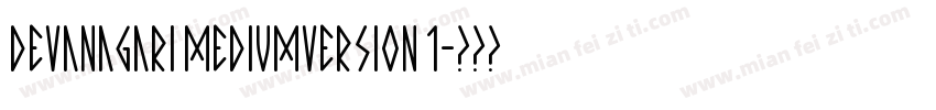 Devanagari MediumVersion 1字体转换